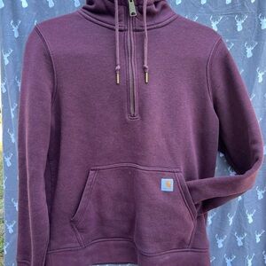 Carhartt Maroon Relaxed Fit Half-Zip